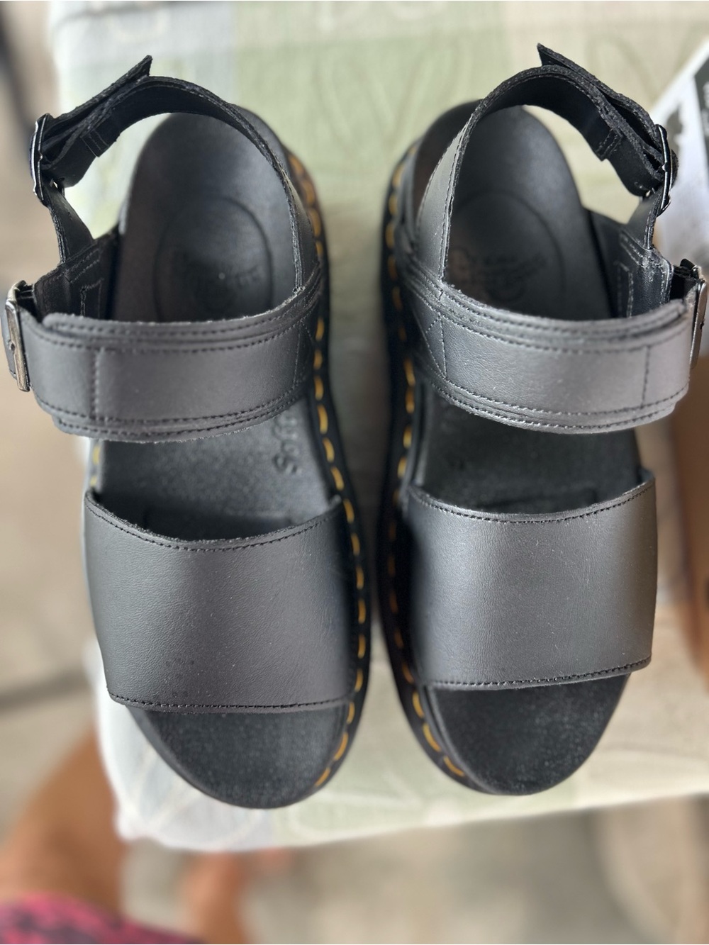 Dr. Martens Women’s Voss Squad Platform Black Leather Sandals with Buckle Straps - Picture 15 of 15